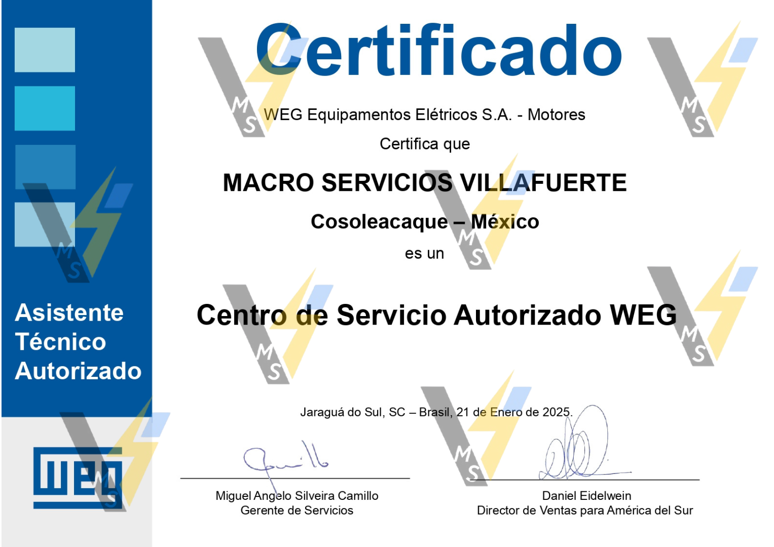 Certificado WEG